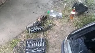 Демонтаж ДВС ауди 80