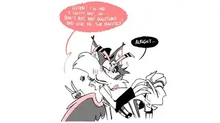 Tired Angel 🩷 Husk X Angel Dust 🩷 Hazbin Hotel Comic Dub 