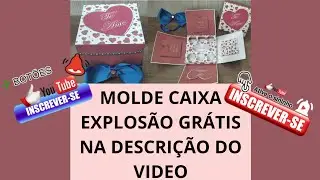 Caixa explosão, MOLDE PDF GRÁTIS NA DESCRIÇÃO DO VIDEO, é só imprimir e montar.