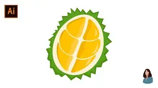 Quick Tutorial | Cara Menggambar Ilustrasi Ikon Buah Durian 