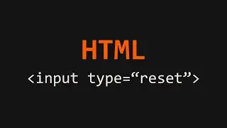 Input Display a Reset Button HTML Example