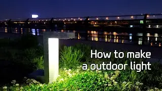 DIY led  light outdoor garden light yard lawn path lamp Cement