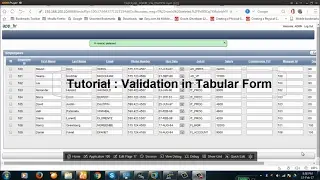 Tutorial : Validation in Tabular Form in APEX 5