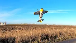 Messerschmitt Bf 109 RC plane maiden flight and crash