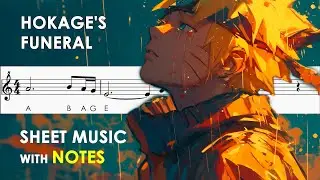 Hokage's Funeral | Sheet Music with Easy Notes for Recorder, Flute, Violin Beginners Tutorial