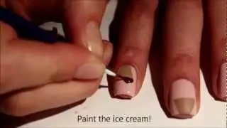 Ice cream nail art tutorial