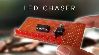 8 LED Chaser with 7410 IC || Running LED Train ||