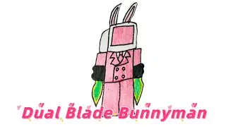 How to draw Dual Blade Bunnyman | Toilet Tower Defense Roblox #drawing