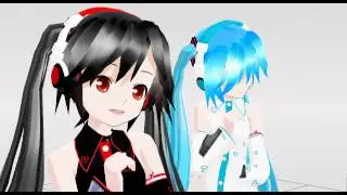 【MMD】『Kiss me 愛してる』【LAT MiKU WHiTE&BLACK LOVE】
