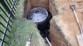 Building a dry well by hand using a flo-well system