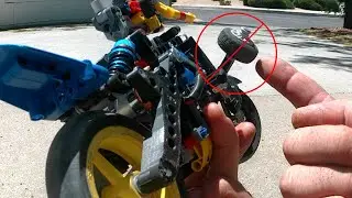 Homemade RC Bike Driving With NO Side Wheels(Crash Bars)