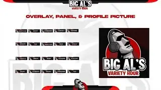 Unique Overlay Package With Head Statue For Stream Channel