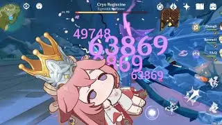 yae miko damage showcase_. crown yae miko talent lvl 10 burst damage