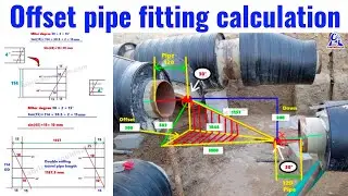Offset travel length calculation | double rolling offset pipe degree and miter cut calculation