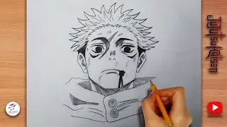 How to draw Itadori Yuji easy | Jujutsu Kaisen drawing step by step | Anime drawing tutorial