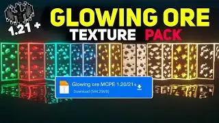 GLOWING ORES TEXTURE PACK 🔥 MCPE 1.21.2 MINECRAFT PE [100% WORKING] | MCPE GLOWING ORES PACK