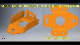 Sheet metal Bracket in Autodesk Inventor Tutorial 