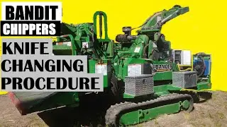 How to change KNIVES  and check ANVIL clearance on BANDIT Intimidator Wood Chipper.