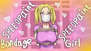 Bondage anime girl Speedpaint. Рисую связанную девушку. Процесс рисования