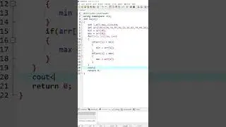 Find Smallest and Largest number in a given array list in CPP