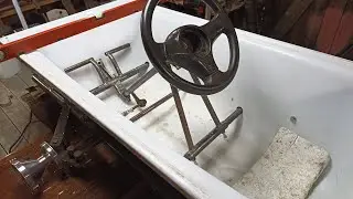 Дрифт ванна ч-8, рулевое управление. Drift bath.