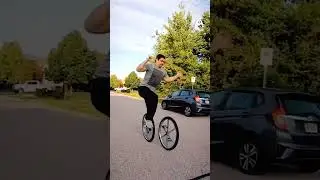Guy Shows Off Amazing Trick With Two Unicycles | People Are Awesome 