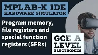 MPLAB-X IDE assembly viewing program memory, file registers and special function registers SFR