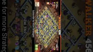 Coc | Th13 Hybrid Strategy with Yeti Bomb, 3 Star any Th13 war base, #Shorts Clash of clans