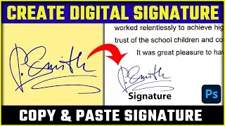 Make Digital Signature with Photoshop | Photoshop Tutorial #howto #viralvideo