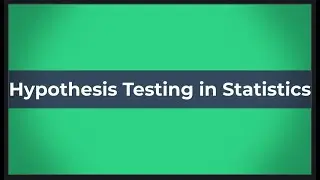 Hypothesis Testing - Theory and Practice (SPSS)
