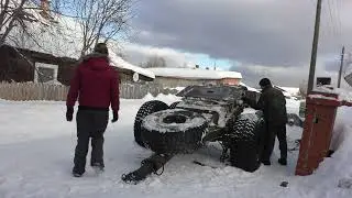 Замена оси балансира на прицепе. Урал лесовоз.