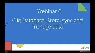Cliq Databases: Store, sync and manage data using Cliq Storage