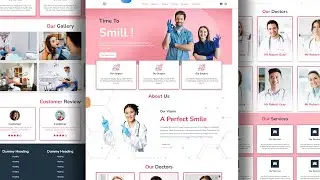 Dentist website using html CSS | Part 2