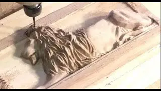 CNC Router making $2,000 a day custom 3D carvings of the lion king