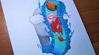 Drawing AMONG US [TUTORIAL] CREWMATE X IMPOSTOR | Menggambar Among us