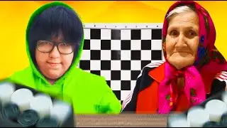 ИГРАЮ В ШАШКИ С БАБУШКОЙ ! ТУРНИР ПО ИГРЕ В ШАШКИ. бабушка а4 vs VANIKIN