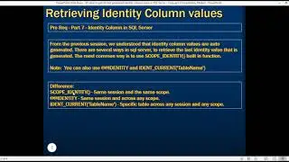 How to get the last generated identity column value in SQL Server || arabic 8