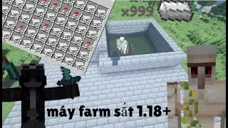 cách làm máy farm sắt cực dễ cho minecraft 1.18+ || 1.18 Iron Farm Tutorial| ghostmcvn