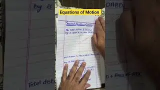 Equation of motion |Fitst, second and third Equation of motion 