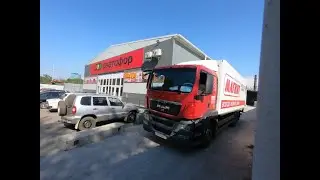Магнит у светофора)))Обзор MAN TGS 6х2 350