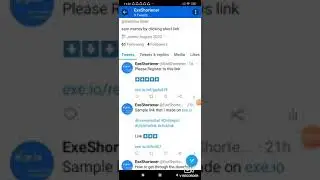 How to create short link Using exe.io