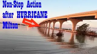 Non Stop Action Fishing this Bridge after Hurricane Milton