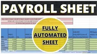 How to make payroll or salary sheet in excel | salary sheet excel me kaise banaye | payroll sheets