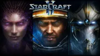 Starcraft битва против 7 ботов (научил папу играть)