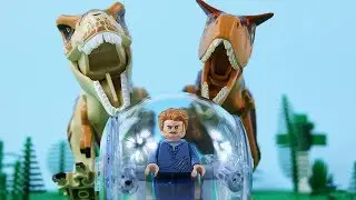 LEGO Jurassic World STOP MOTION LEGO Jurassic World: T-Rex vs Carnotaurus | LEGO | By Billy Bricks