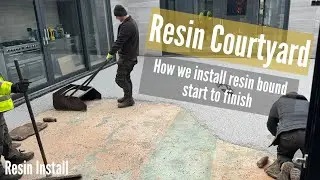 Resin bound court yard build in Bolton