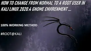 How to change from default user to root user in kali linux gnome.| From Normal to Special User.