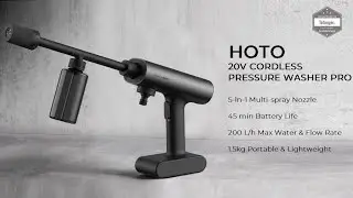 HOTO Nettoyeur Haute Pression 18V 20bars -  HOTO 20V Cordless Power Washer pro - Unboxing