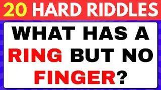 20 HARD RIDDLES QUIZ | Only Geniuses Can Solve All 20!