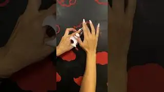 МАСТЕР-КЛАСС ПО НАНЕСЕНИЮ ТРАФАРЕТА АКАЦУКИ ИЗ ДЕКОРАТИВНОЙ ШТУКАТУРКИ ЧАСТЬ2 #аниме #наруто #shorts